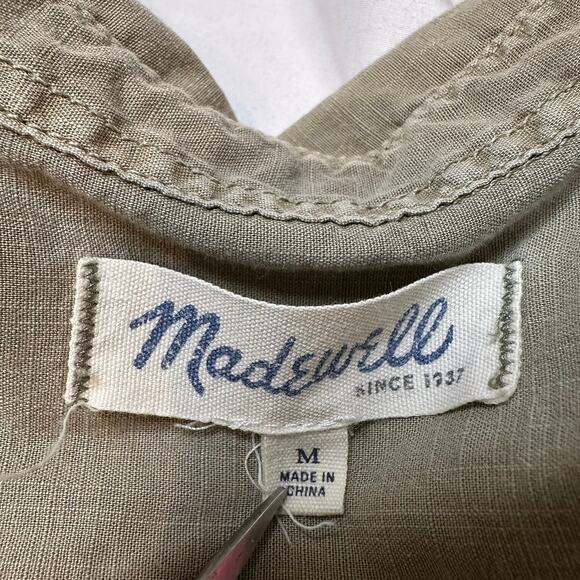 Madewell Army Green Utility Button Up Military Style Shirt Size Medium‎ - Picture 5 of 7